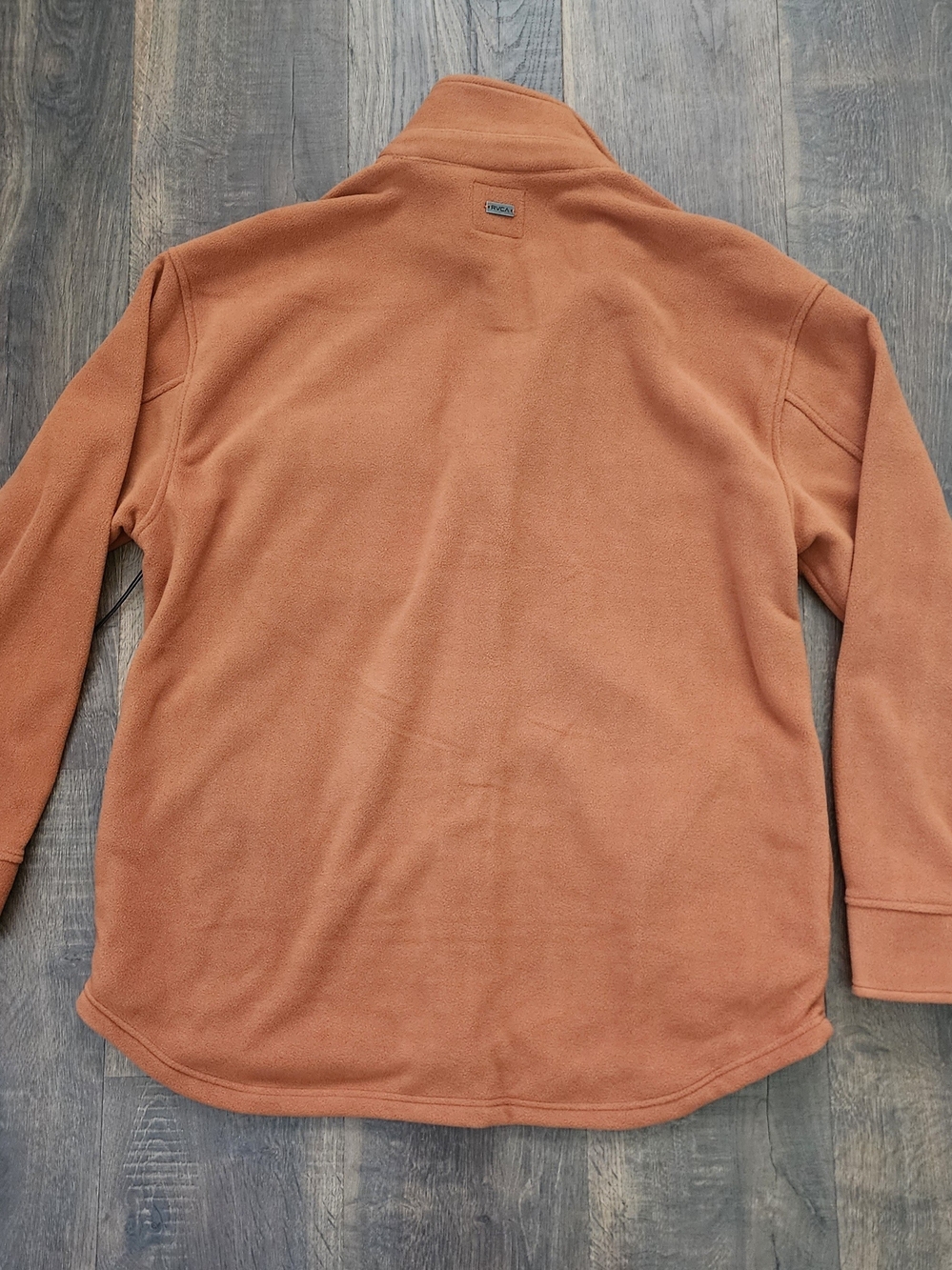 RVCA Men’s Rust Orange Polar Birdie Shacket Button-Front Casual Shirt Jacket - Picture 5 of 7